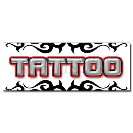 Signmission TATTOO 1 DECAL sticker shop artist body art gun parlor tattoos piercing, D-12 Tattoo1 D-12 Tattoo1